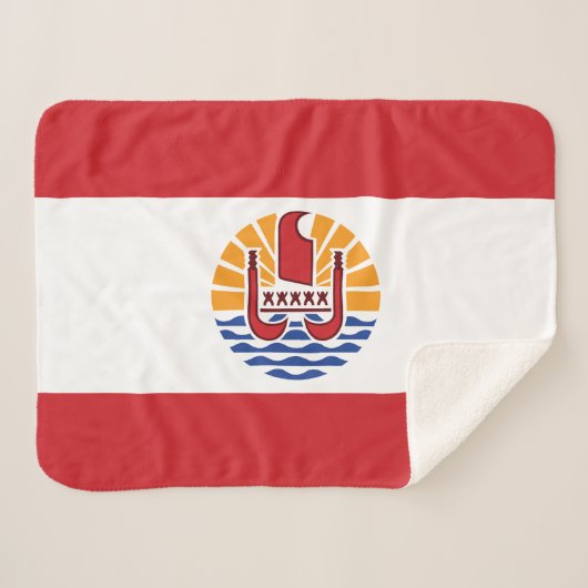 ポリネフランスのシア国旗 シェルパブランケット (正面(横))