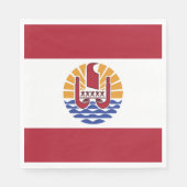 ポリネフランスのシア国旗 スタンダードランチョンナプキン (正面)