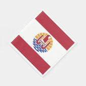 ポリネフランスのシア国旗 スタンダードランチョンナプキン (角)