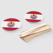 ポリネフランスのシア国旗 ハンドファン (組立なし)