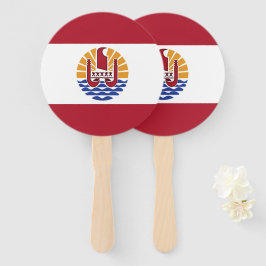 ポリネフランスのシア国旗 ハンドファン