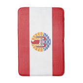 ポリネフランスのシア国旗 バスマット (正面縦)