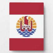 ポリネフランスのシア国旗 フォトプラーク (正面)