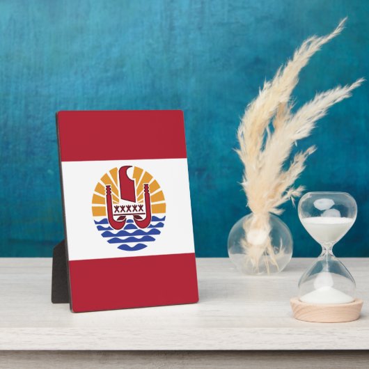 ポリネフランスのシア国旗 フォトプラーク (側面)