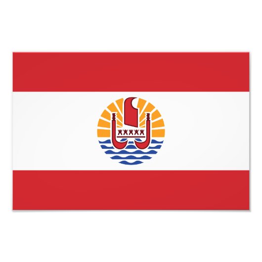 ポリネフランスのシア国旗 フォトプリント            (正面)