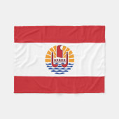 ポリネフランスのシア国旗 フリースブランケット (正面(横))