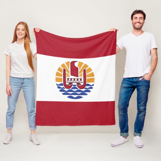 ポリネフランスのシア国旗 フリースブランケット (インサイチュ)