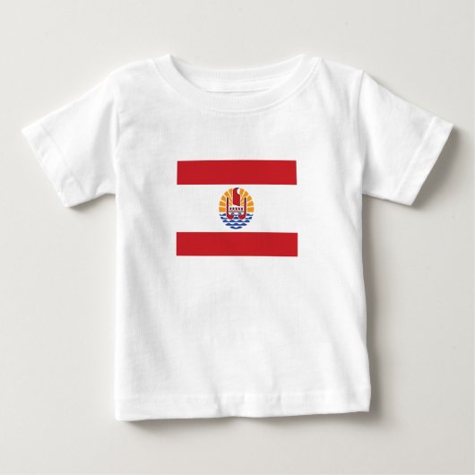 ポリネフランスのシア国旗 ベビーTシャツ (正面)