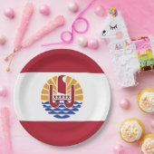 ポリネフランスのシア国旗 ペーパープレート (パーティー)