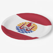 ポリネフランスのシア国旗 ペーパープレート (アングル)