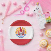 ポリネフランスのシア国旗 ペーパープレート (パーティー)