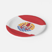 ポリネフランスのシア国旗 ペーパープレート (アングル)