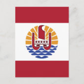 ポリネフランスのシア国旗 ポストカード (正面)