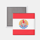 ポリネフランスのシア国旗 マグネット (正面/裏面)