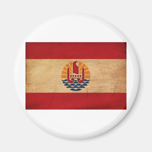 ポリネフランスのシア国旗 マグネット (正面)