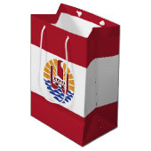 ポリネフランスのシア国旗 ミディアムペーパーバッグ (正面アングル)