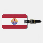 ポリネフランスのシア国旗 ラゲッジタグ (正面横)