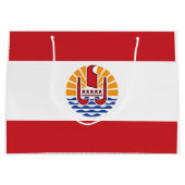 ポリネフランスのシア国旗 ラージペーパーバッグ (正面)