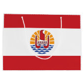 ポリネフランスのシア国旗 ラージペーパーバッグ (裏面)