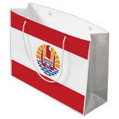ポリネフランスのシア国旗 ラージペーパーバッグ (裏面アングル)