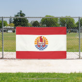 ポリネフランスのシア国旗 横断幕 (インサイチュ)