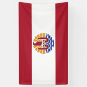 ポリネフランスのシア国旗 横断幕 (縦)