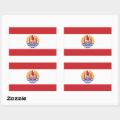 ポリネフランスのシア国旗 長方形シール (シート)