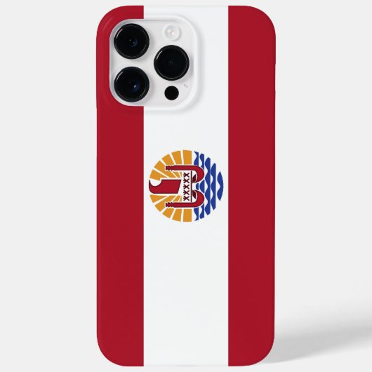 ポリネフランスのシア国旗 Case-Mate iPhoneケース (裏面)