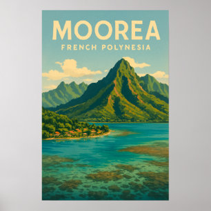 ポリネフランスのシア旅行ポスター – レトロムーア ポスター
