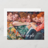 ポリパジャマの子犬の杭 ポストカード (正面/裏面)