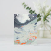 ポリフォニック海 – ベージュ ポストカード (スタンド正面)