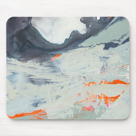 ポリフォニック海 – ベージュ マウスパッド (正面)