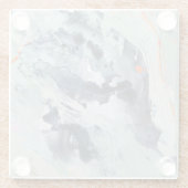 ポリフォニック海 – 青 ガラスコースター (裏面)