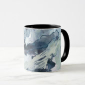 ポリフォニック海 – 青 マグカップ (正面右)