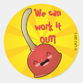 ポリプランジャステッカー ラウンドシール