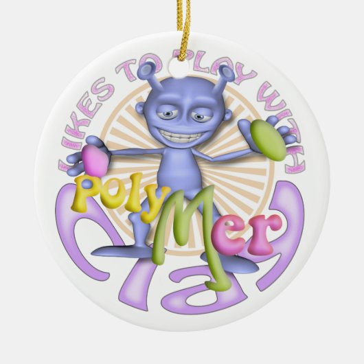 ポリマー粘土の芸術家のパーソナライズなオーナメント セラミックオーナメント (正面)