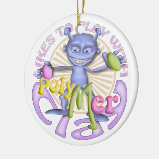 ポリマー粘土の芸術家のパーソナライズなオーナメント セラミックオーナメント (左)