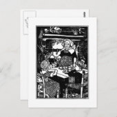 ポリーがケトルを子供部屋韻に入れる ポストカード (正面/裏面)