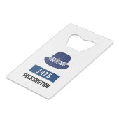 ポリーウーマンギフト。英国警察WPC帽子 クレジットカード栓抜き (正面アングル)