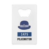 ポリーウーマンギフト。英国警察WPC帽子 クレジットカード栓抜き (裏面)