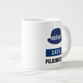 ポリーウーマンギフト。英国警察WPC帽子 ジャンボコーヒーマグカップ (正面右)