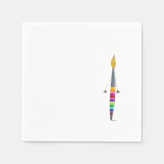 ポリーブラシ付き紙ナプキン スタンダードカクテルナプキン (正面)