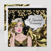 ポリーホストグランドアートポップ・アートの招待状 招待状 (正面/裏面)