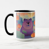 ポリー・プラム・チャウ・ドッグ15オンスのマグカップ マグカップ (左)