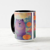 ポリー・プラム・チャウ・ドッグ15オンスのマグカップ マグカップ (正面左)