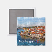 ポルсト、ドウロ川の風景。ポルトガル。 マグネット (正面/裏面)