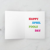 ポルカおもしろい4月カラフル愚か者の日点々のある カード (内部)