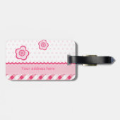 ポルカのピンク ラゲッジタグ (裏面横)