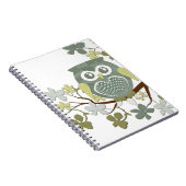 ポルカの木のフクロウのノート ノートブック (右側)