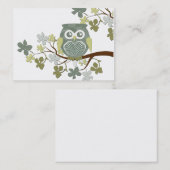 ポルカの木のフクロウの名刺 名刺 (正面/裏面)